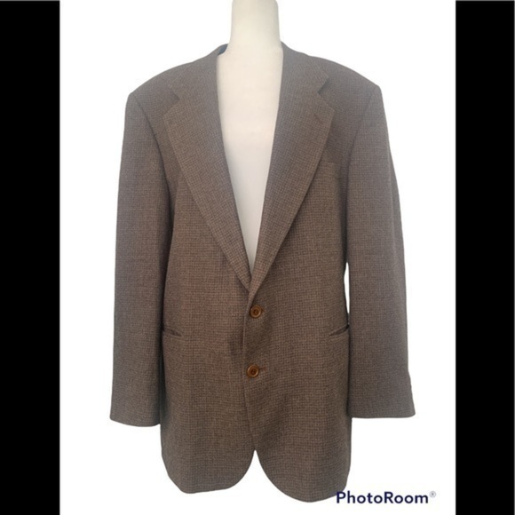 Oscar De La Renta Men's Two Button Front Closure Blazer Jacket In Size 46l